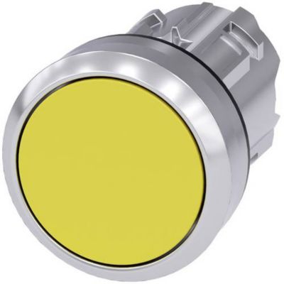 Bouton poussoir rond 22 mm SIRIUS ACT 3SU1050 0AB30 0AA0 jaune métallique momentané
