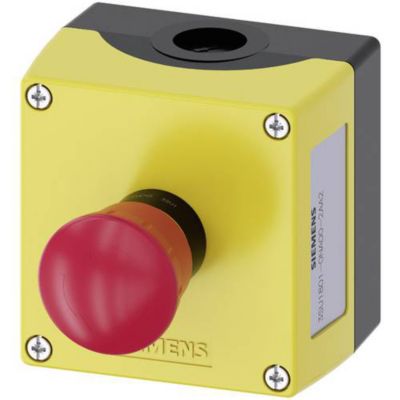 Boîtier rond 22 mm SIRIUS ACT jaune pour montage déporté raccordement à vis 1 position de commande