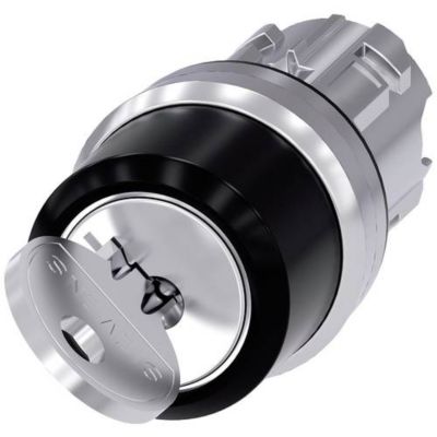 Commutateur à clé 22 mm Siemens 3SU1050 4BF01 0AA0 2 positions O I 1 pièce