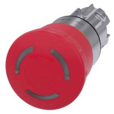 Bouton d'arrêt d'urgence éclairé 22 mm 3SU1051 1HB20 0AA0 montage panneau