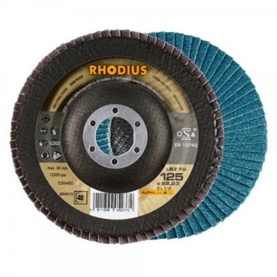 Disques à lamelles inclinée LSZ F2 125 mm Grain 60 Box métal de 5 PCS RHODIUS