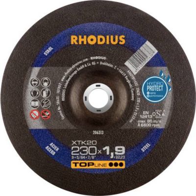 Rhodius Disque à tronçonner XTK20 230 x 1 9 x 22 23 mm pour acier 1 pièce