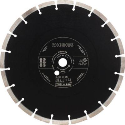Disque diamanté LD45 300 mm pour tronçonneuse et scie de table coupe béton.