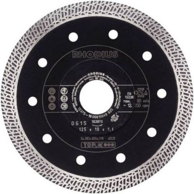 Rhodius DG15 Disque diamanté 125 x 1 4 x 10 mm coupe carrelage et céramique