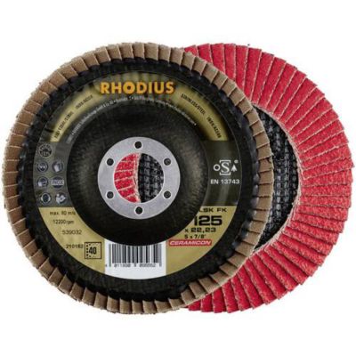Disque à lamelles segmenté Rhodius LSK FK 115 mm alésage 22 23 mm grain
