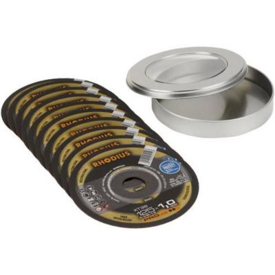 Rhodius XT38 210747 Disque à tronçonner extra fin 125 mm 10 pièces acier et inox