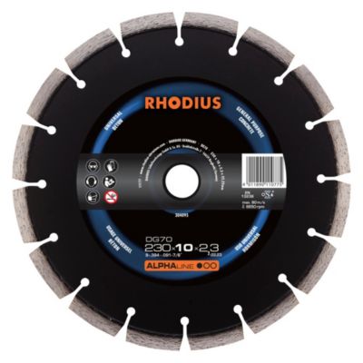 Disque à tronçonner diamanté RHODIUS DG70 Diamètre 230 mm Ø de perçage 2223 mm Béton - vue 3