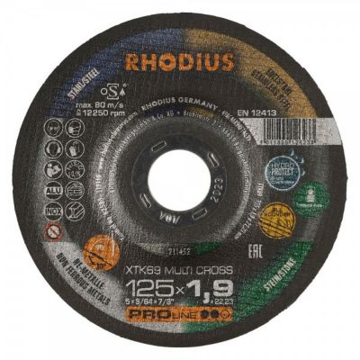 Disque à tronçonner XTK69 CROSS multimateriaux diam 125 mm ép.1 9 mm alésage 22 2 mm 211452