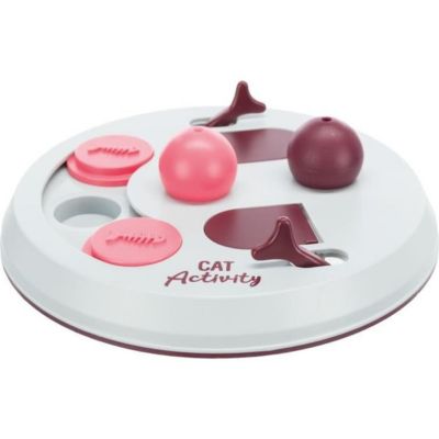 Plateau d'activite pour chat TRIXIE Flip Board 23 cm plastique gris rose