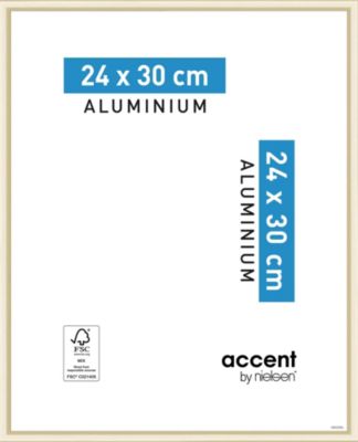 Cadre photo aluminium Nielsen Accent or mat l.24 x H.30 cm