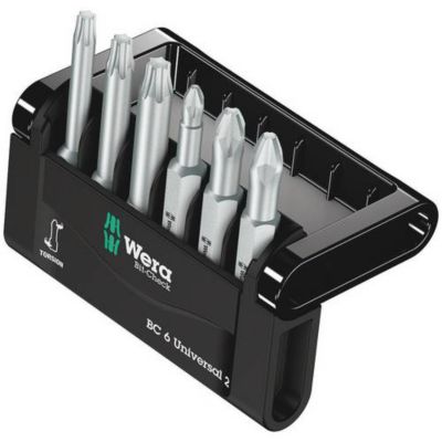Wera Bit Check 6 V Universal 1 05056478001 Jeu dembouts 6 pièces carré intérieur Robertson zone de torsion