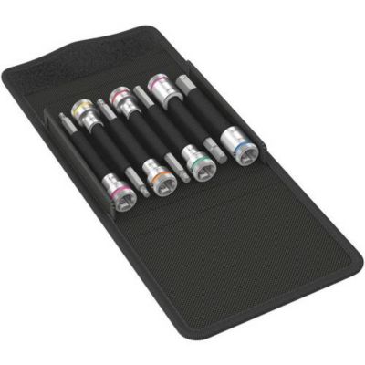Wera 8740 B HF Jeu de douilles embouts Zyklop 38" 7 pièces 10 mm 6 pans 100107 mm 05003181001. - vue 2