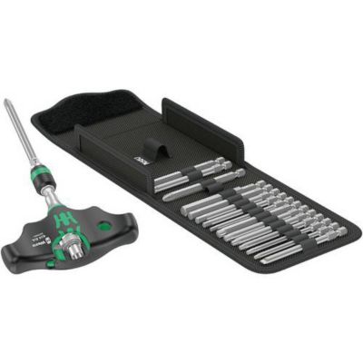 Wera Kraftform Kompakt 400 RA Set 1 Tournevis porte embouts 17 pièces cruciforme Phillips vis Pozidriv TORX 6 pans i