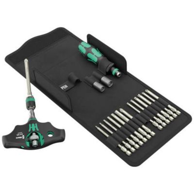 Wera Kraftform Kompakt 400 RA SHK Set 1 19 pièces porte embouts 14" et boîtier textile robuste