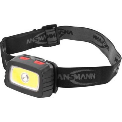 ANSMANN Lampe frontale HD200B 1 pce – Torche frontale LED & LED COB inclinable – Lampe LED multifonction IP44 d'une puissance de 185 lumens pour une portée de 50 max. - vue 2