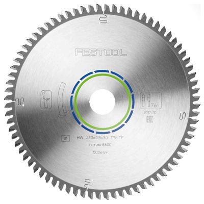 Lame de scie circulaire ALUMINIUMPLASTICS HW 230x2 5x30 TF76 FESTOOL 500649
