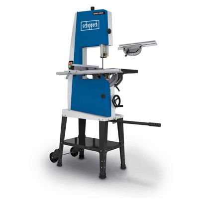 Scie à ruban stationnaire filaire - 1100 W - largeur de coupe max 306 mm - hauteur de coupe max 205 mm - Scheppach BASA3