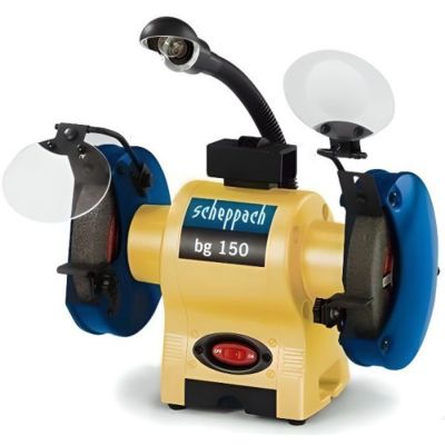 Touret à Meuler Scheppach BG150 – 370W, Meules Ø150 mm, Lampe Orientable - vue 2