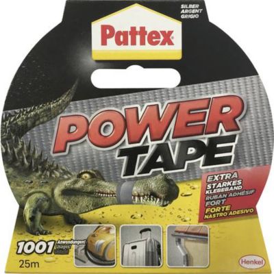 Pattex Power Tape PT2DS - Ruban adhésif toilé argent 25 m x 50 mm - vue 2