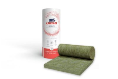 Rouleau laine de verre combles perdus URSA Serenity 8 x 1,2 m Ép. 10 cm R. 2,50 m².K/W