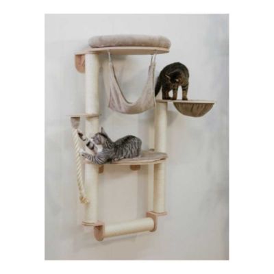 Arbre a chat mural Dolomit Grappa Pro KERBL H 138 cm taupe