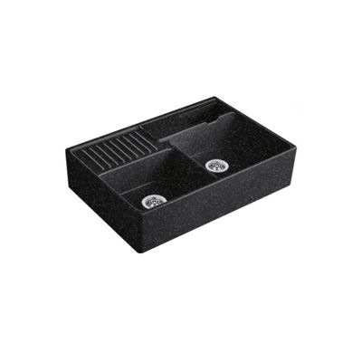 Evier cuisine VILLEROY ET BOCH Tradition Chromite CeramicPlus avec vidage automatique