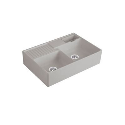 Evier cuisine VILLEROY ET BOCH Tradition Fossile CeramicPlus avec vidage manuel