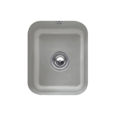 Evier 1 bac VILLEROY ET BOCH Cisterna 45 Fossile CeramicPlus avec vidage automatique