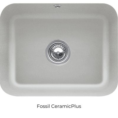Evier 1 bac VILLEROY ET BOCH Cisterna 60C Fossile CeramicPlus avec vidage manuel