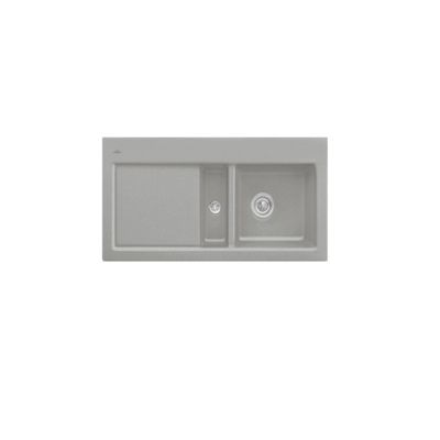 Evier VILLEROY & BOCH Subway 60 1 cuve 12 Egouttoir à gauche Fossile CeramicPlus