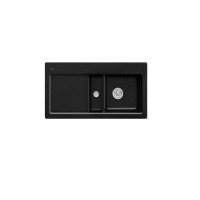 Evier VILLEROY & BOCH Subway 60 1 cuve 12 Chromite CeramicPlus vidage automatique