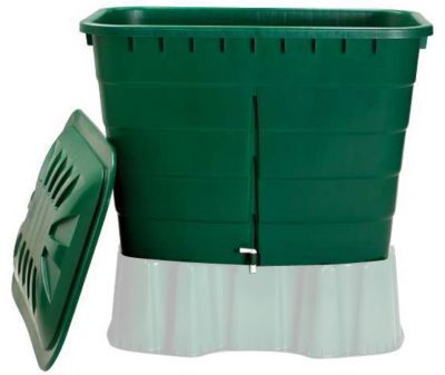 Récupérateur Deau Garantia Rectangulaire Vert 520l Castorama