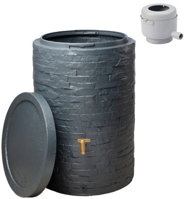 Récupérateur d'eau de pluie 250L Garantia coloris brun ?.65 x H.93 cm