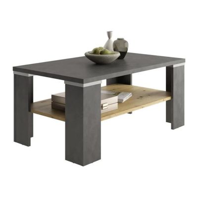 Table basse - Décor Matera et chene Artisan - L100 x H46 x P60 cm - Fabriqué en Allemagne