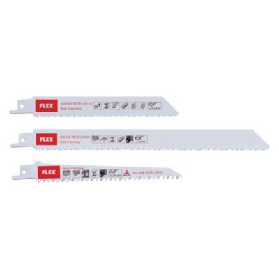 FLX 462179 Assortiment de lames de scie sabre bi métal 3 pièces RSBI Set Flex