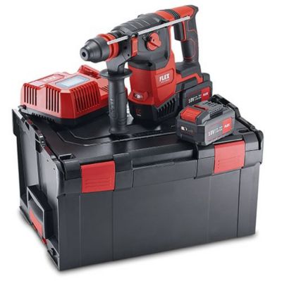 Marteau perforateur 18 V FLEX CHE 2 26 18.0 EC5.0 Set moteur sans balais 2 6 J EMS SDSPlus ou mandrin 13 mm LED intégrée.