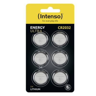 Intenso Pile bouton CR 2032 3 V 6 pc 220 mAh lithium 7502436 - vue 2