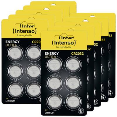 Intenso Pile bouton CR 2032 3 V 60 pc 220 mAh lithium 7502436MP - vue 2