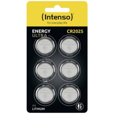 Intenso Pile bouton CR 2025 3 V 6 pc 160 mAh lithium 7502426 - vue 2