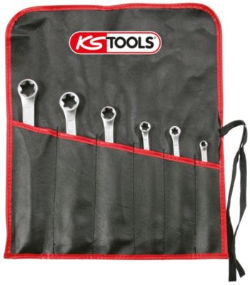 KS Tools 911.0370 Jeu de 6 clés polygonales droites TORX en trousse