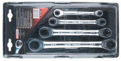 KS Tools 503.4364 Jeu de 4 clés polygonales à cliquet TORX GEARplus