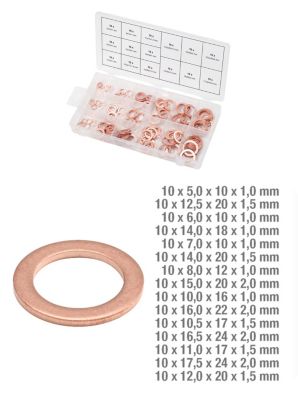 KS Tools Assortiment de Joints Cuivre 150 pcs