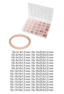 KS Tools Assortiment de bagues cuivre 300 pcs
