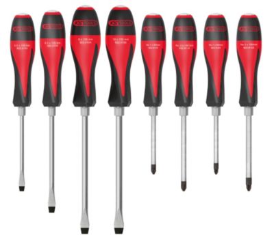 KS Tools 922.6130 Jeu de 8 tournevis ULTIMATEmax à lame traversante 5 5 à 10 mm PH1 PH2 PZ1 PZ2