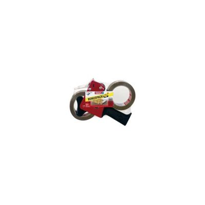 TESA Lot de 2 Rouleaux adhésifs 66 m x 50 mm - Marron + Dévidoir