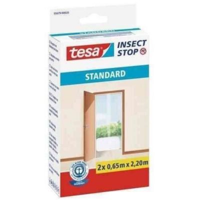 TESA Moustiquaire Standard pour portes - 2 m x 0,65 m x 2 m - Noir
