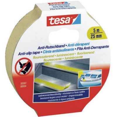 Ruban adhésif antidérapant TESA 5m x 25mm Fluorescent