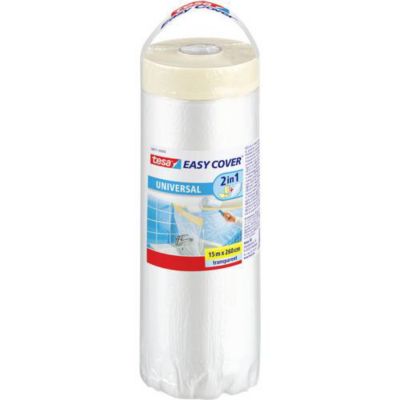 tesa Easy Cover film de masquage rechargeable 15 x 260 cm film avec ruban adhésif