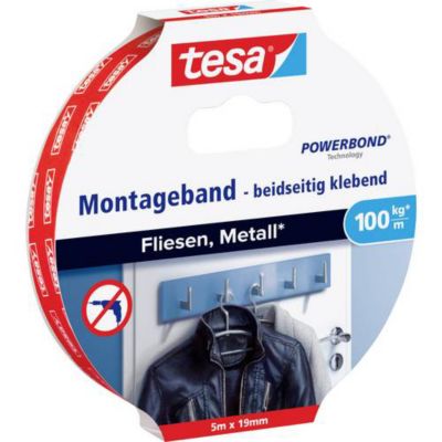 Ruban de fixation TESA Double face 5 x 19 mm Charge supportée : 100 Kg/ usages