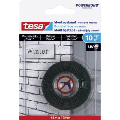 TESA Double face de fixation Pour brique & pierre Charge supportée : 10 Kg /